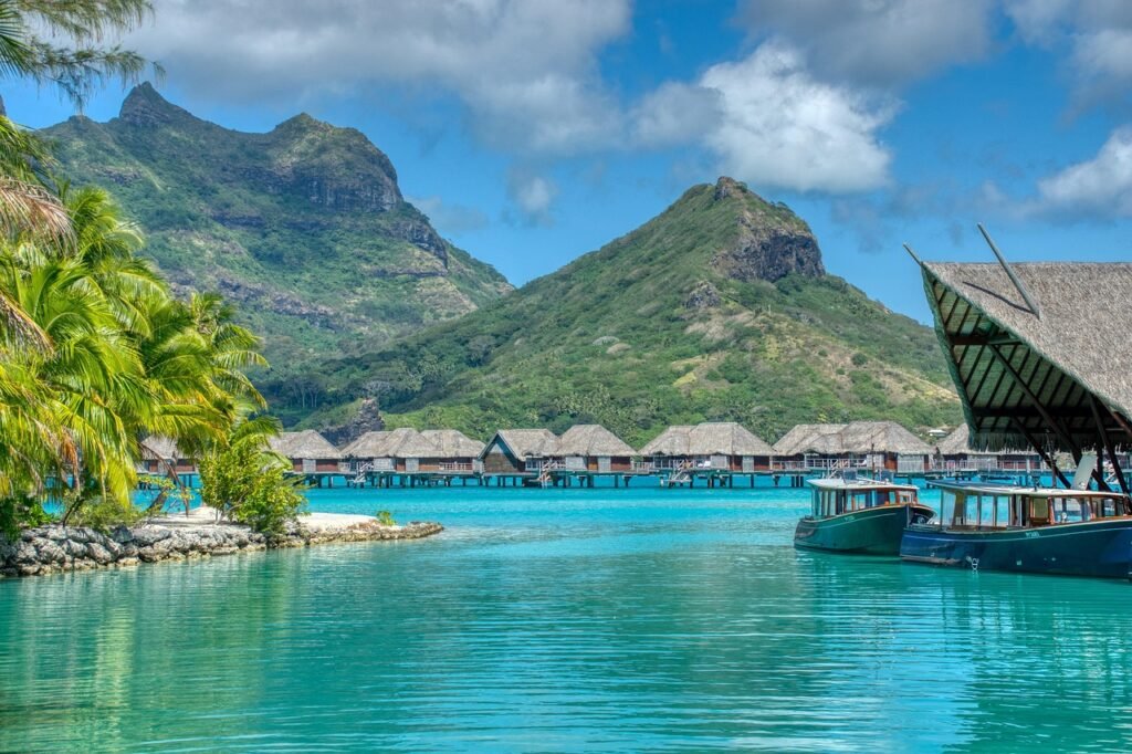 lagoon, tahiti, resort, beach resort, luxury resort, beach villa, water bungalow, beach huts, accommodations, boats, island, tropical island, bora-bora, summer, nature, destinations, turquoise